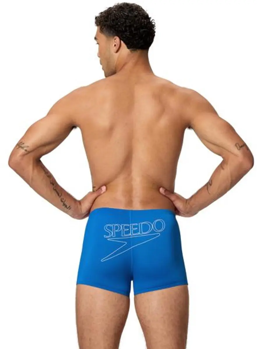 Speedo Endurance+ Logo Aquashort Heren - XL - Blauw/Wit