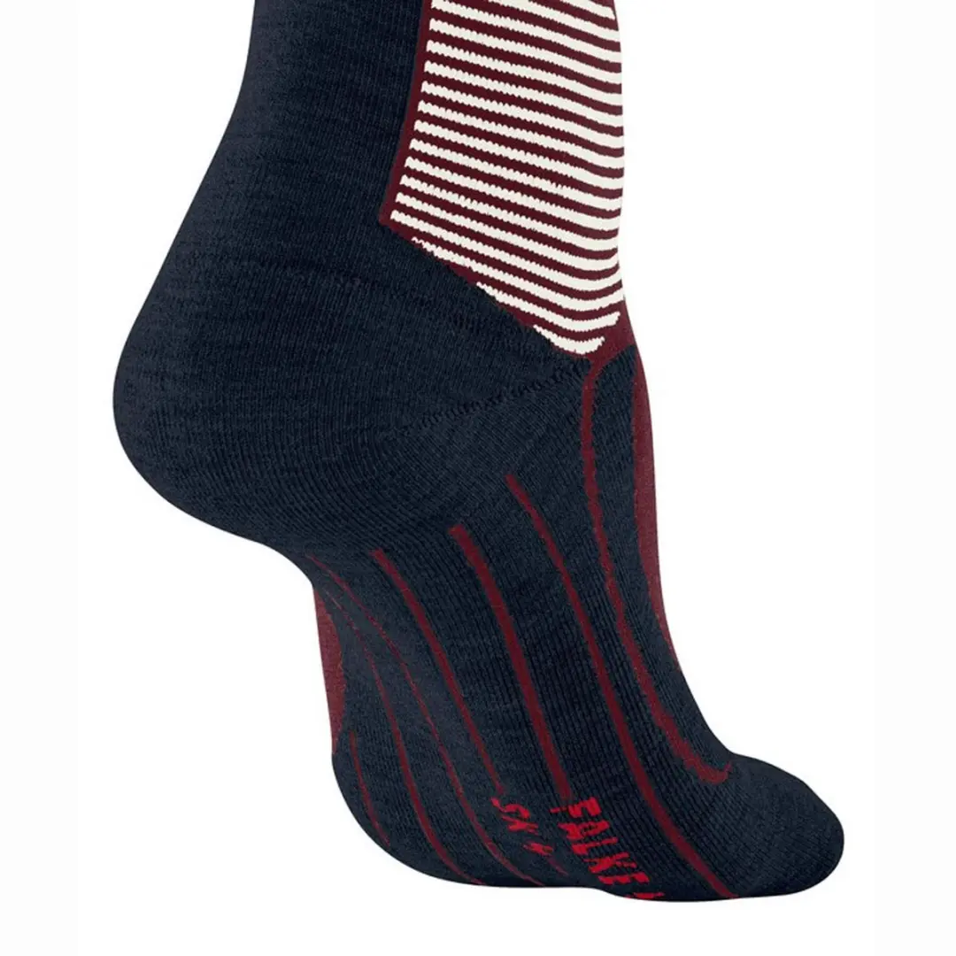 Falke SK4 Advanced Skisokken Dames 37/38 - Donkerrood/Off White/Zwart - afbeelding 6 van 6