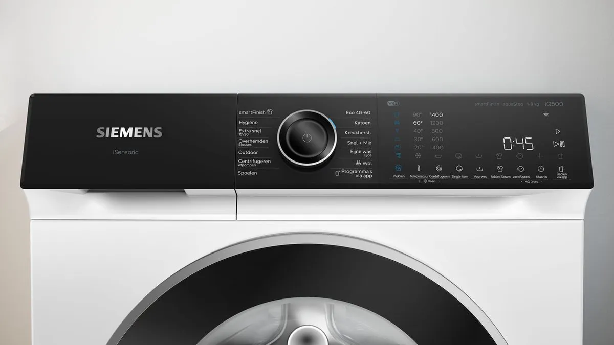 Siemens iQ500 WG44H207NL Wasmachine 9kg - Wit