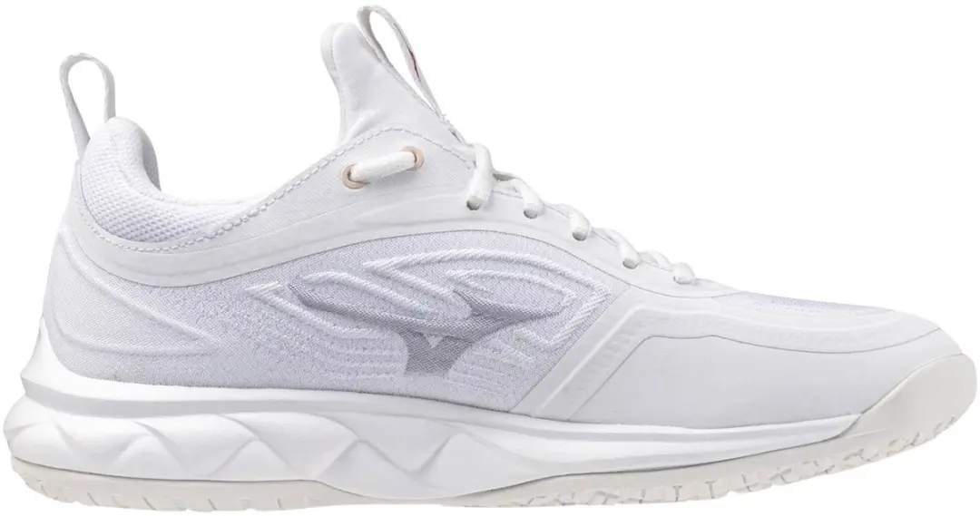 Mizuno Wave Luminous 3 Indoorschoenen Dames - 38 - Wit/Licht Oranje