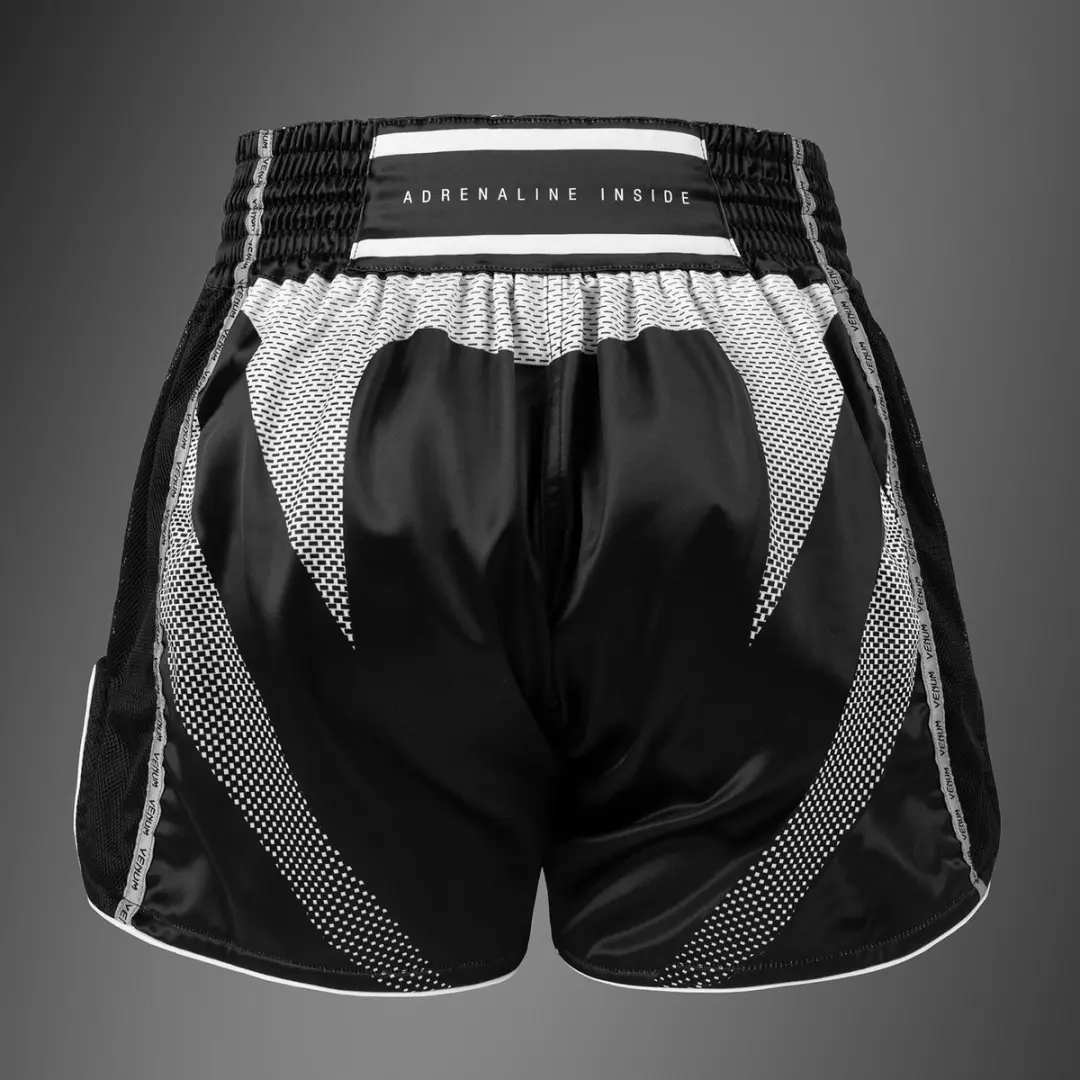 Venum Adrenaline Muay Thai Shorts M - Zwart/Zilver/Grijs