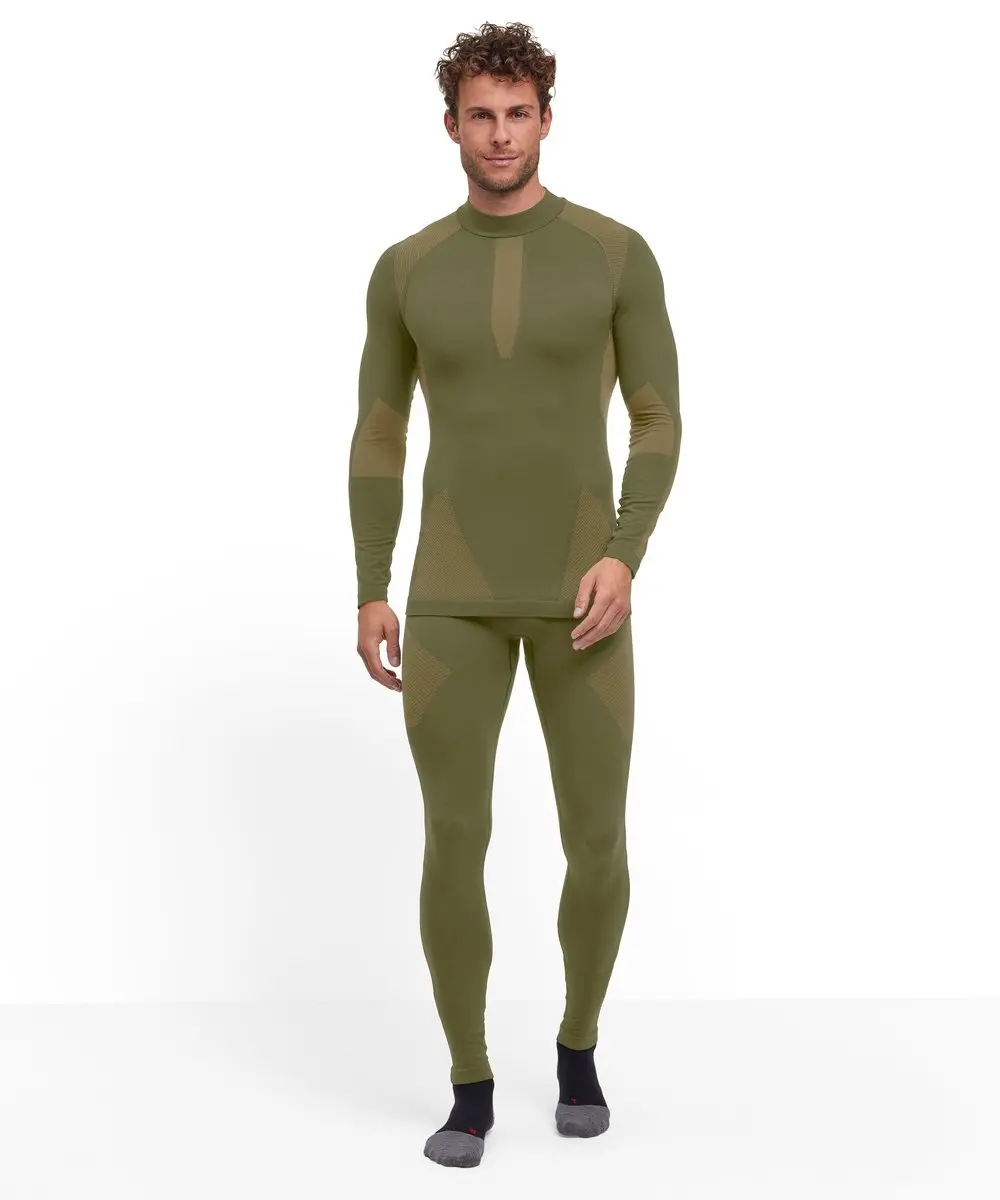 Falke Warm Turtleneck Shirt Heren - XXL - Groen
