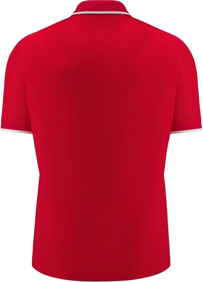 Macron Glory Aulos Polo Heren - Rood/Wit XXL