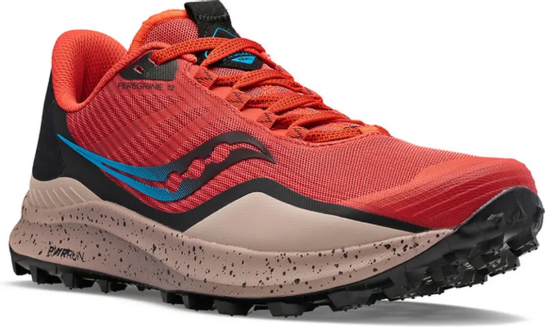 Saucony Peregrine 12 Heren Trailhardloopschoenen - Rood/Grijs