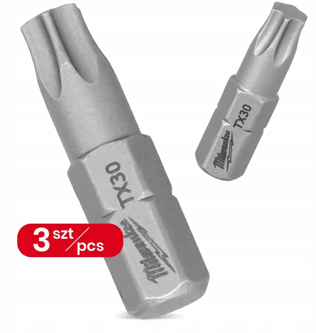 Milwaukee TX30 Torx Bits 25mm Magnetisch - 3 Stuks S2 Staal