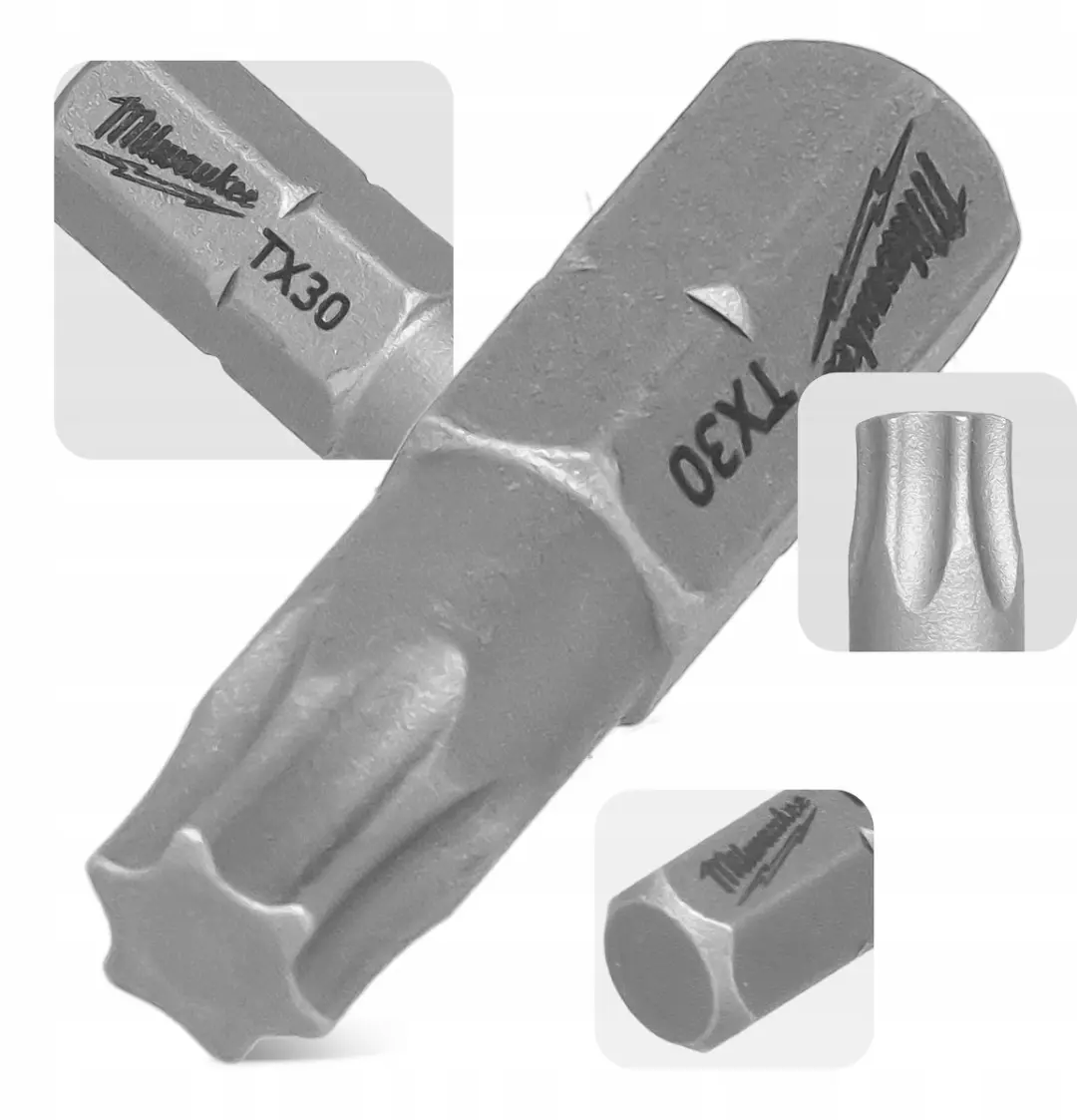 Milwaukee TX30 Torx Bits 25mm Magnetisch - 3 Stuks S2 Staal