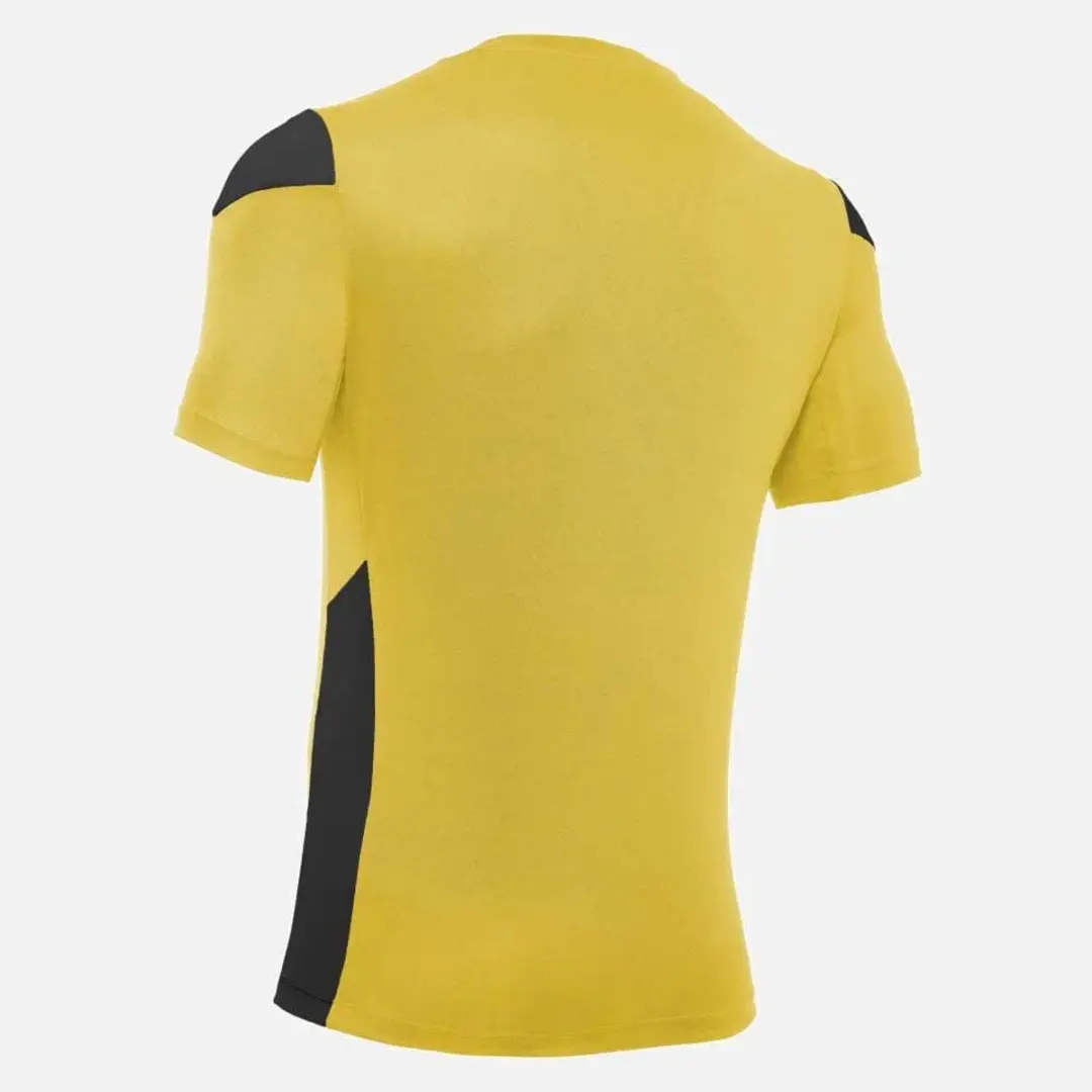 Macron Polis Shirt Korte Mouw Heren - Geel/Zwart XXL
