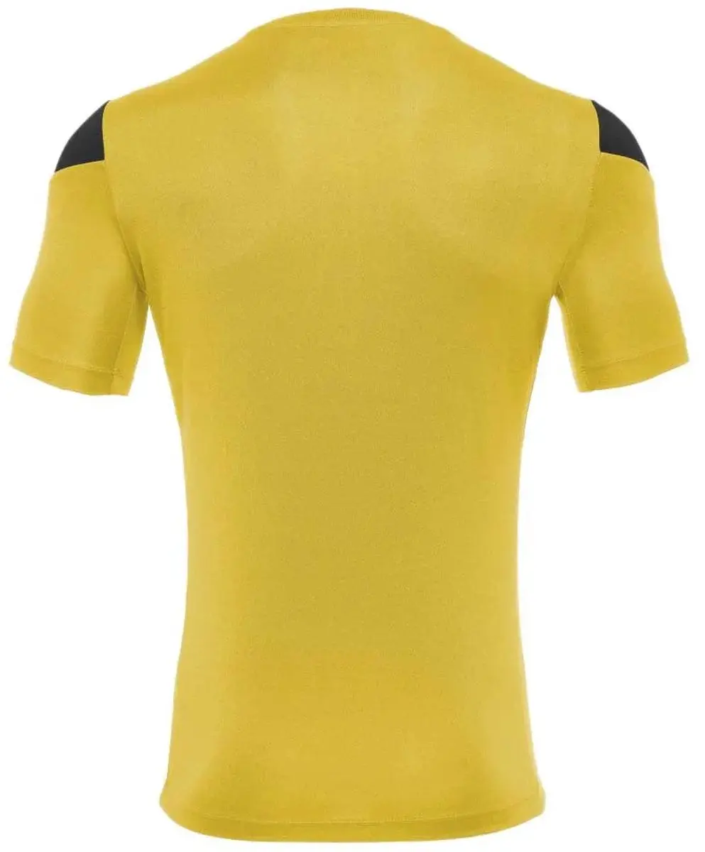 Macron Polis Shirt Korte Mouw Heren - Geel/Zwart XXL