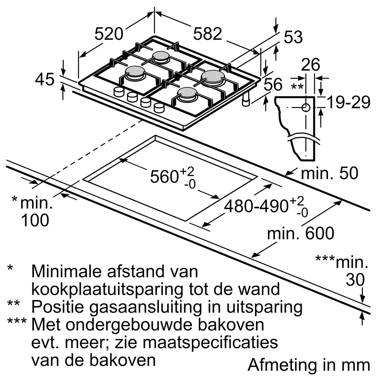 Siemens iQ500 EC6A5PI90N Gaskookplaat 60cm - RVS