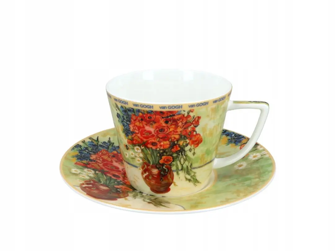 Van Gogh Mok & Kopje Set Korenbloemen - Porselein - 2 Stuks