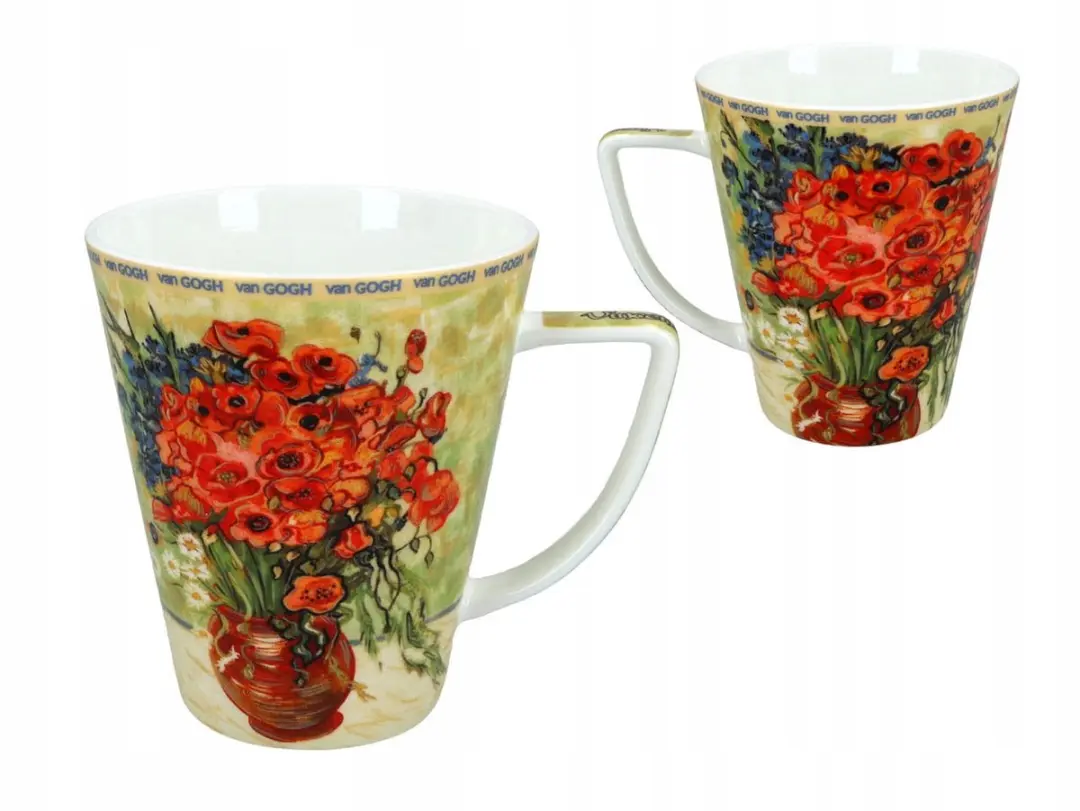 Van Gogh Mok & Kopje Set Korenbloemen - Porselein - 2 Stuks
