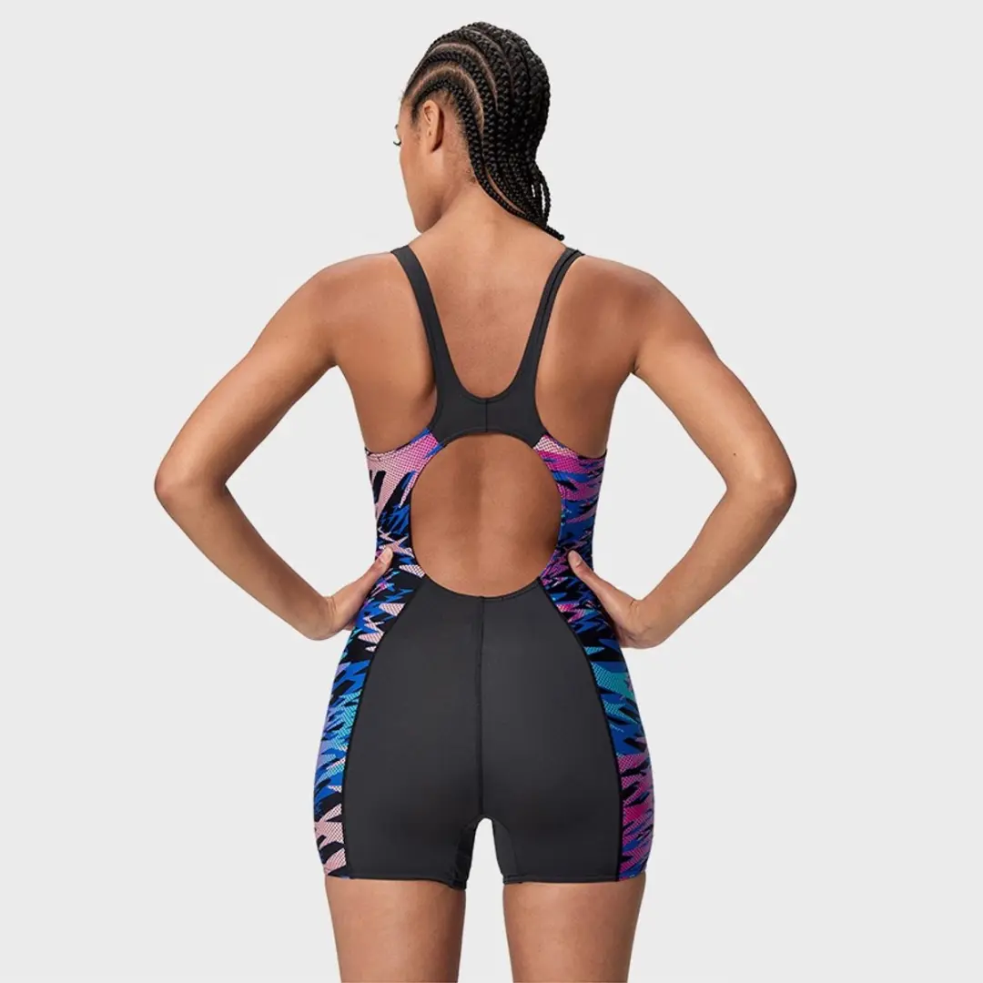 Speedo Hyperboom Splice Muscleback Legsuit Dames - Zwart/Roze