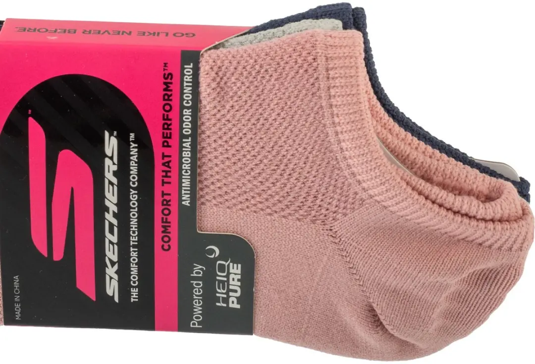 Skechers Vrouwen Microfiber No Show Sokken 3 Stuks - Veelkleurig