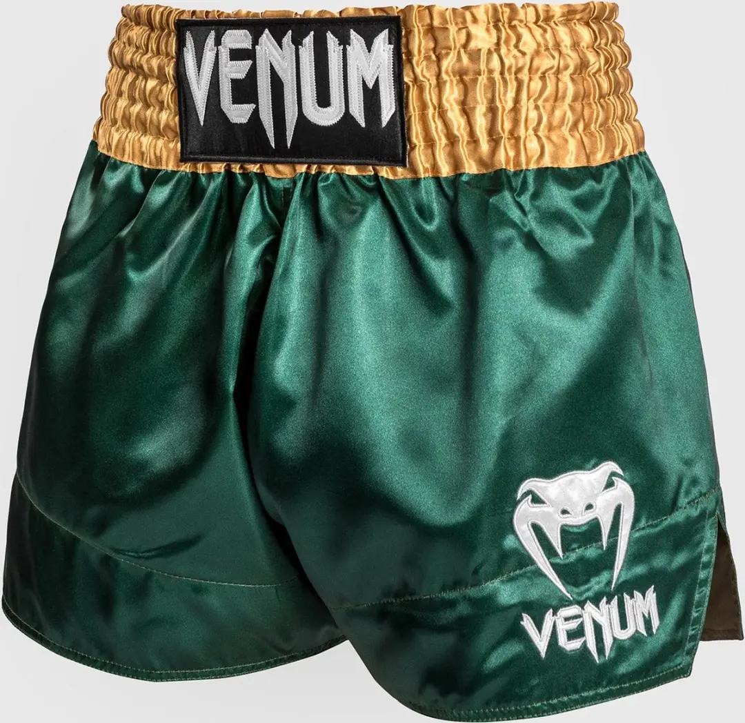 Venum Classic Muay Thai Shorts XS - Groen/Goud/Wit