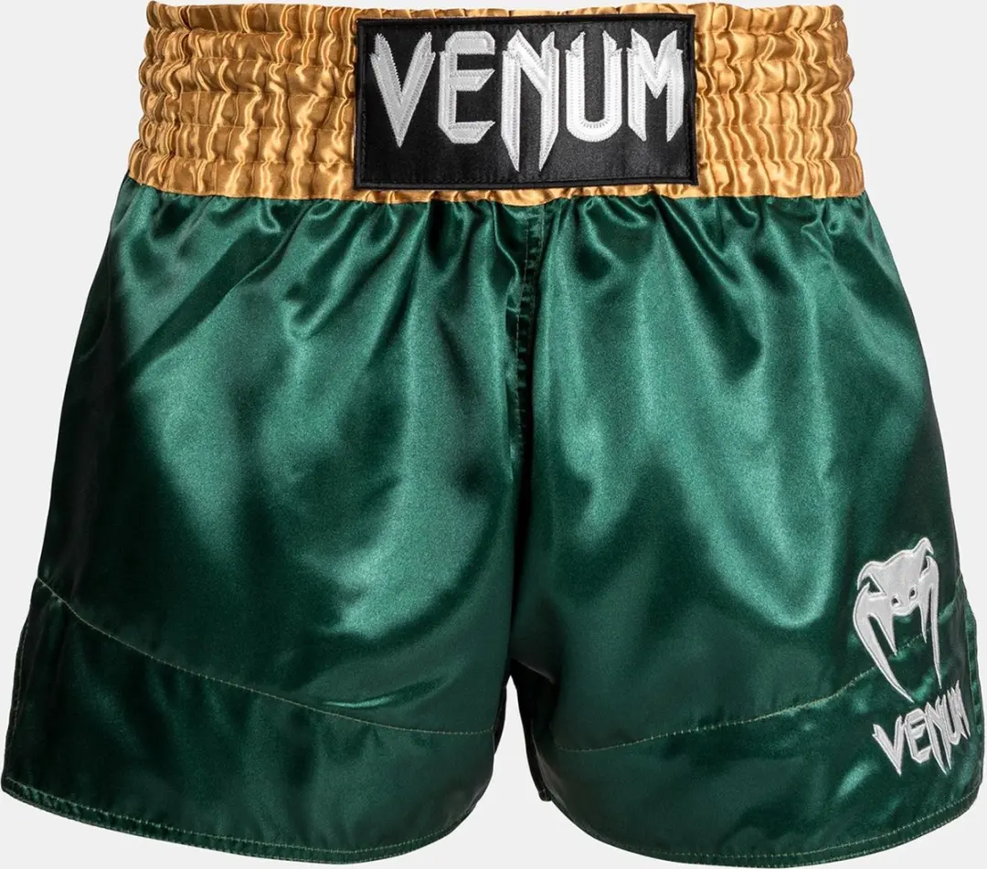 Venum Classic Muay Thai Shorts XS - Groen/Goud/Wit