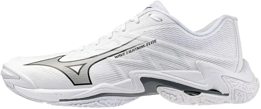 Mizuno Wave Lightning Elite Indoor Schoenen 46 - White/Ultimate Gray/Black