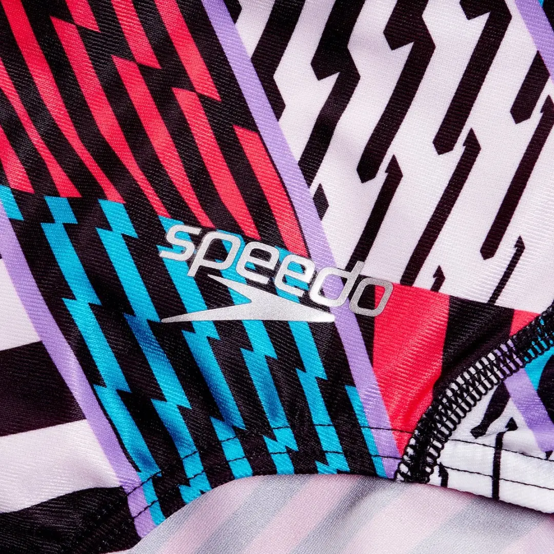 Speedo Womens Allover Digital Starback Badpak - Rood/Blauw