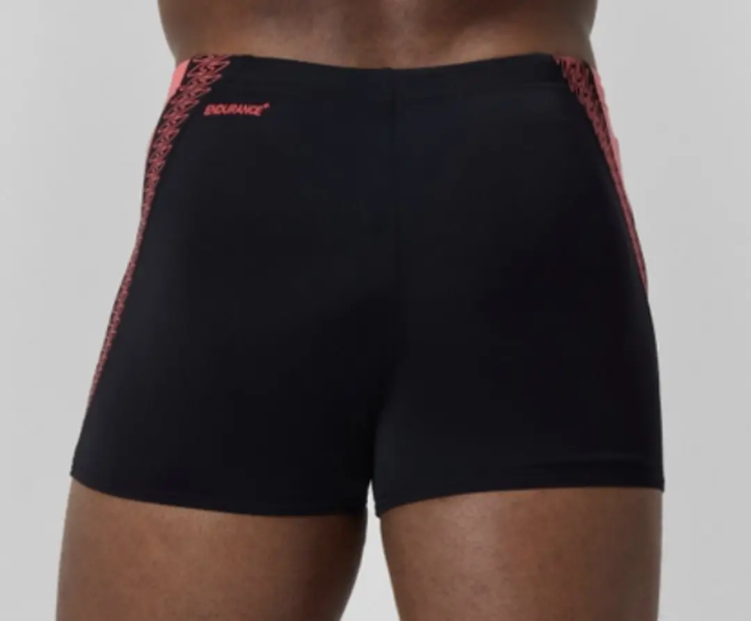 Speedo END+ Hyper Boom Splice Zwemboxer Heren - Maat L - Zwart/Koraalrood