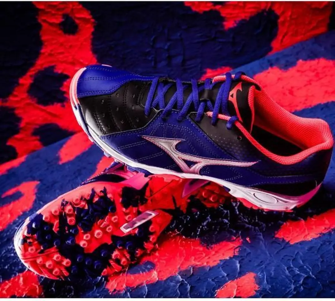 Mizuno Wave Gaia 11L - Schoenmaat 44.5 - Blauw/Rozig