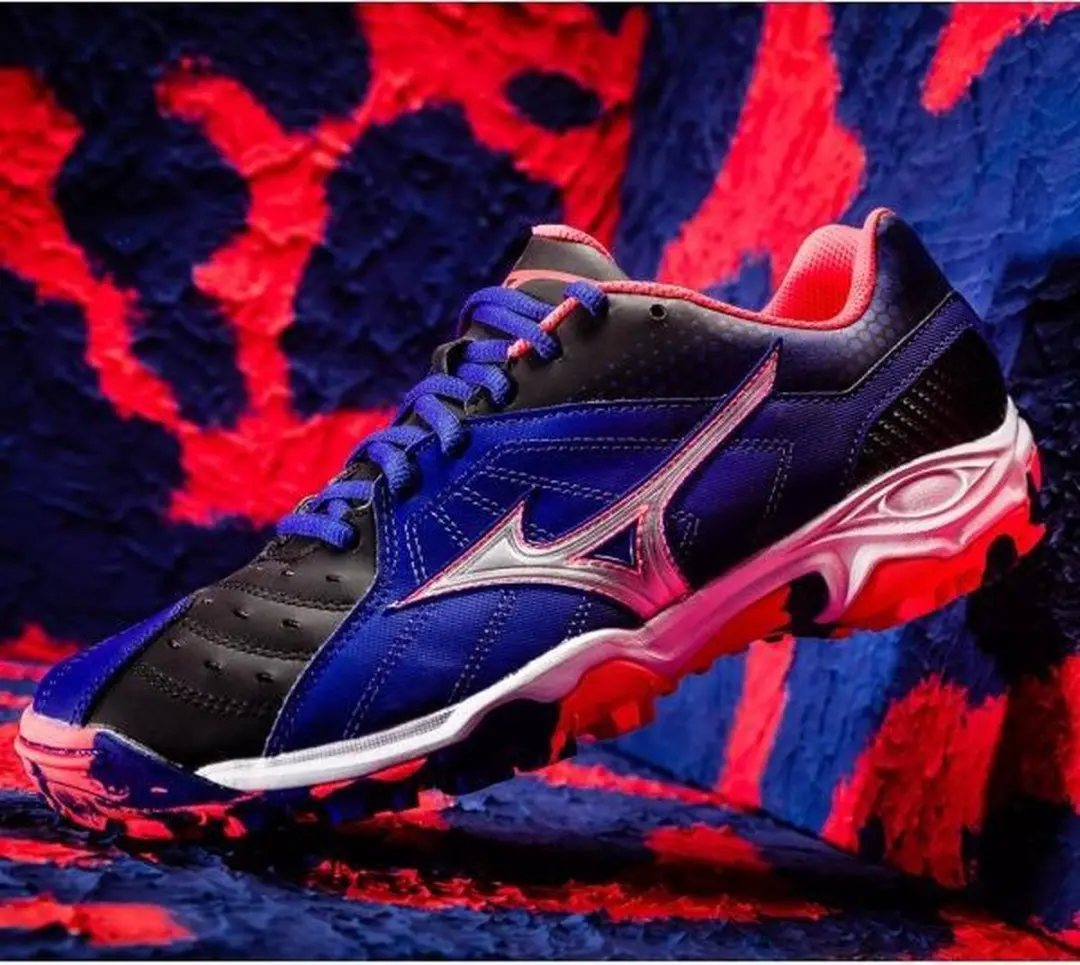 Mizuno Wave Gaia 11L - Schoenmaat 44.5 - Blauw/Rozig