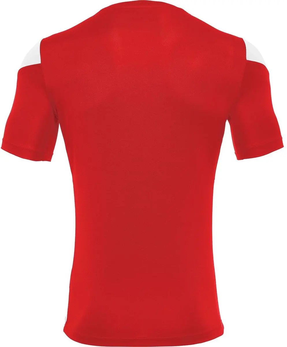 Macron Polis Shirt Korte Mouw Heren - Rood/Wit M