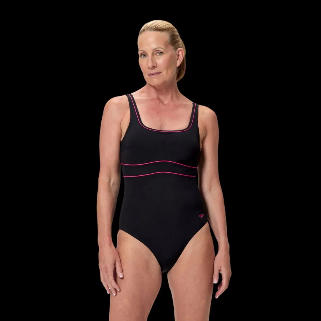Speedo Contour Eclipse Badpak Dames - Maat 44 - Zwart-Roz