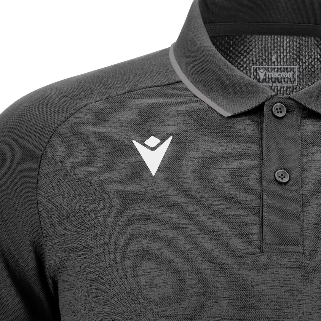 Macron Glory Aulos Polo Kinderen Antraciet - 11-12 Y