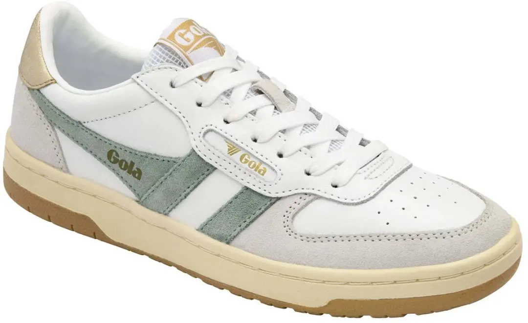 Gola Hawk Damestrainers - 40 - White/Green Mist/Gold