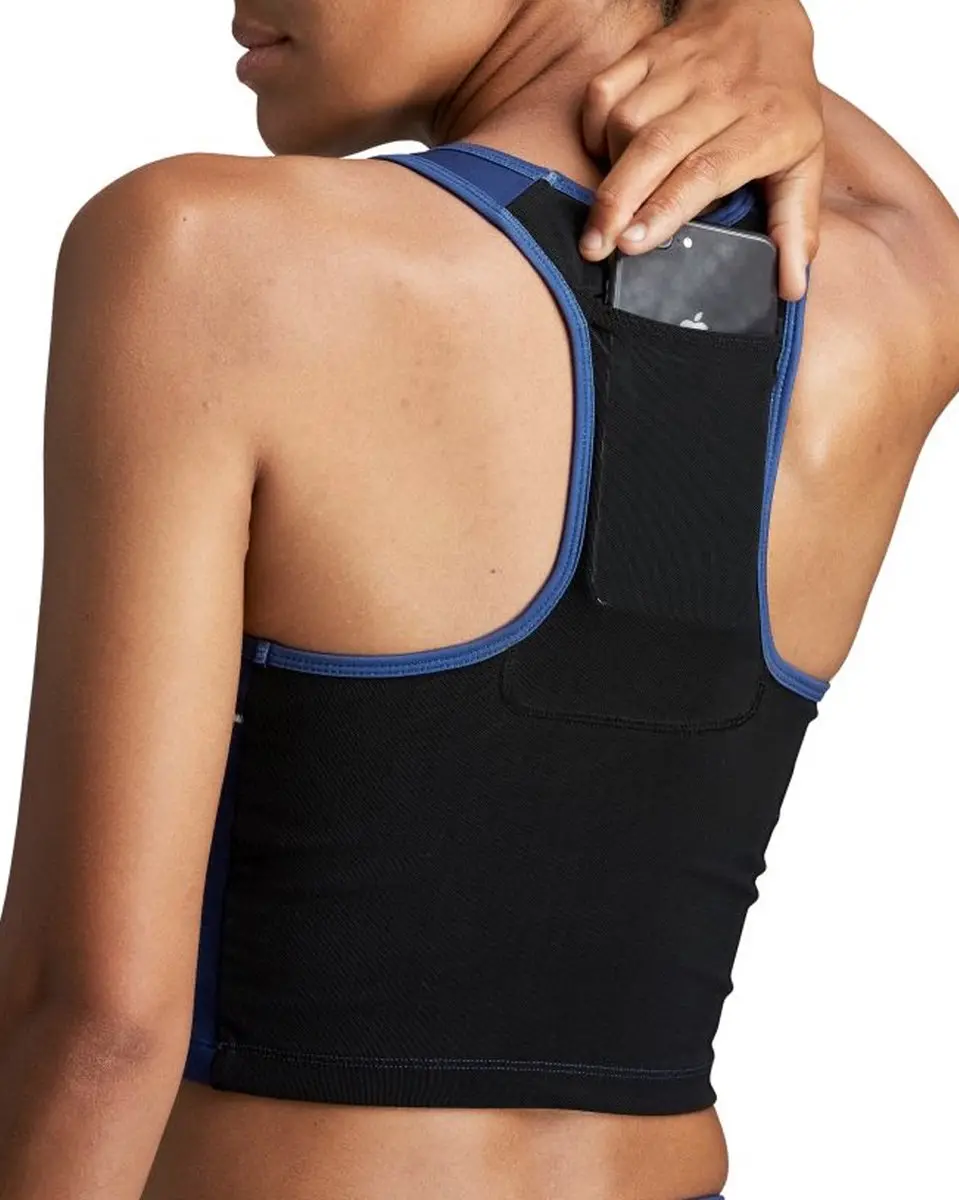 Björn Borg STHLM Borg Cropped Tanktop - Blauw Maat 38