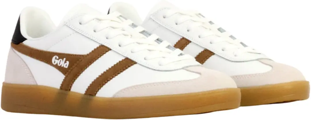 Gola Viper Leather Trainers - 44 - Wit/Tobacco/Evergreen