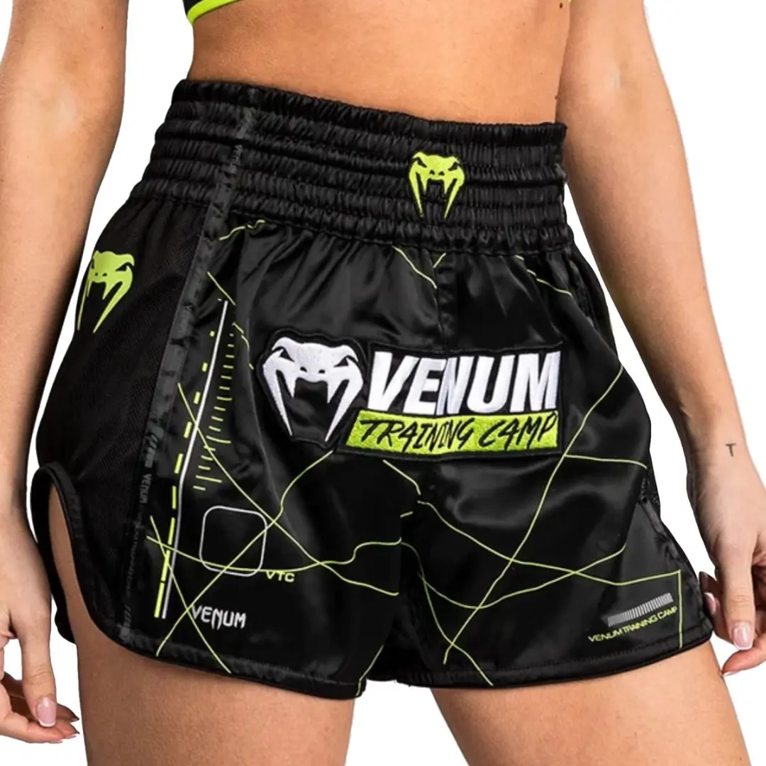 Venum Training Camp 4.0 Dames Muay Thai Short - L - Zwart Neon Groen