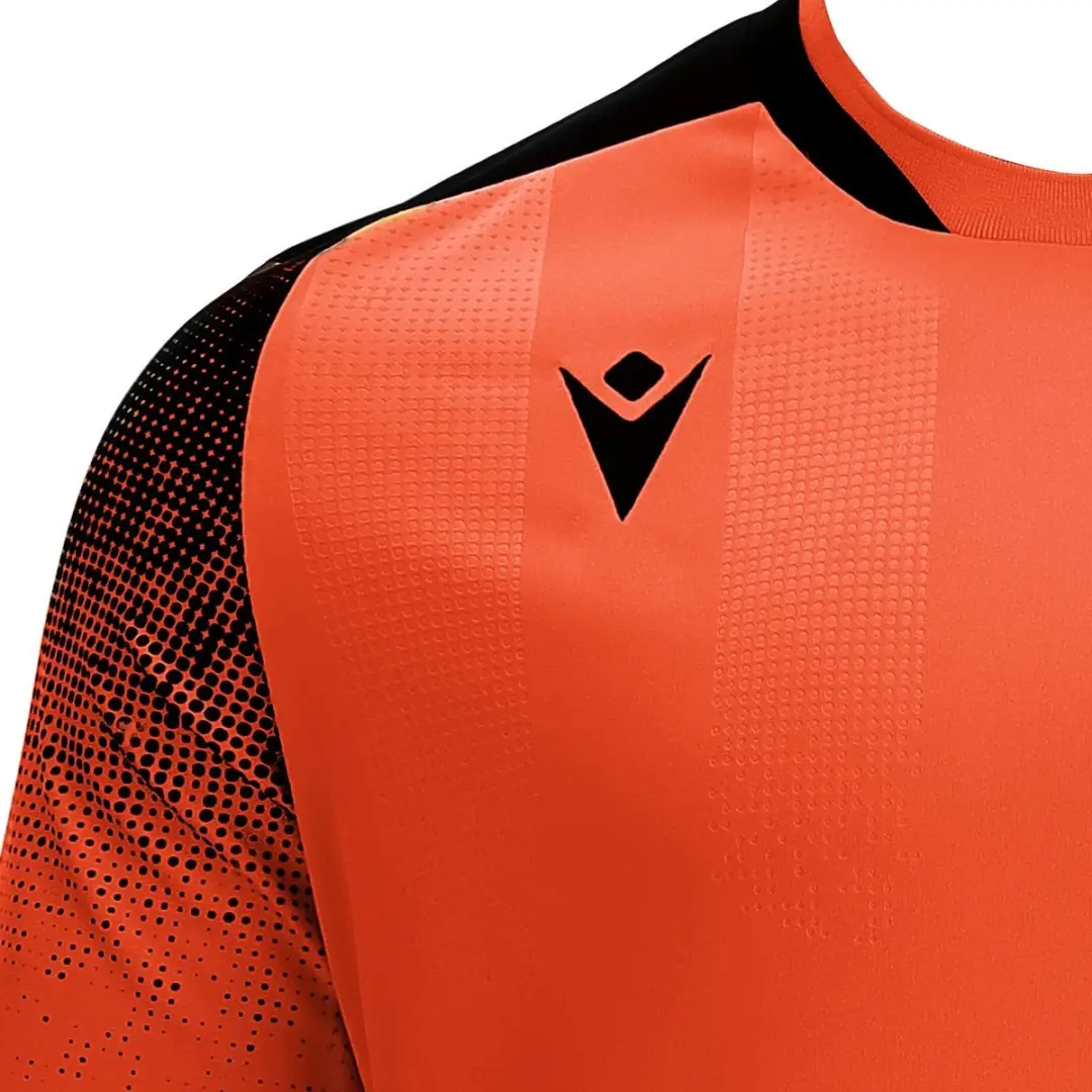 Macron Alioth Heren Shirt Korte Mouw - Oranje/Zwart 5XL