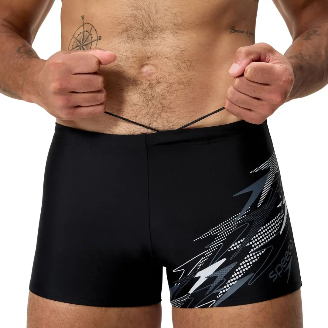 Speedo Medley Logo Aquashort Heren XXXL - Zwart/Grijs