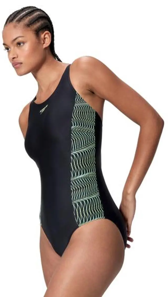 Speedo Placement Medalist Dames Sportbadpak - 38 - Zwart/Groen