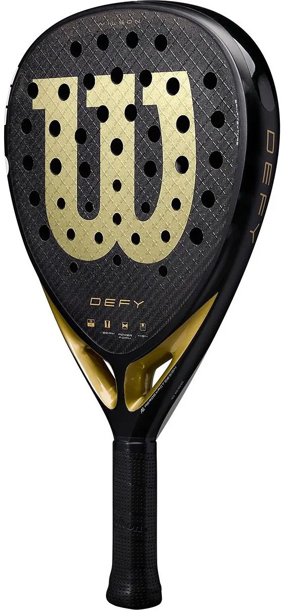 Wilson Defy V1 3K Padelracket - L2 - Zwart/Goud
