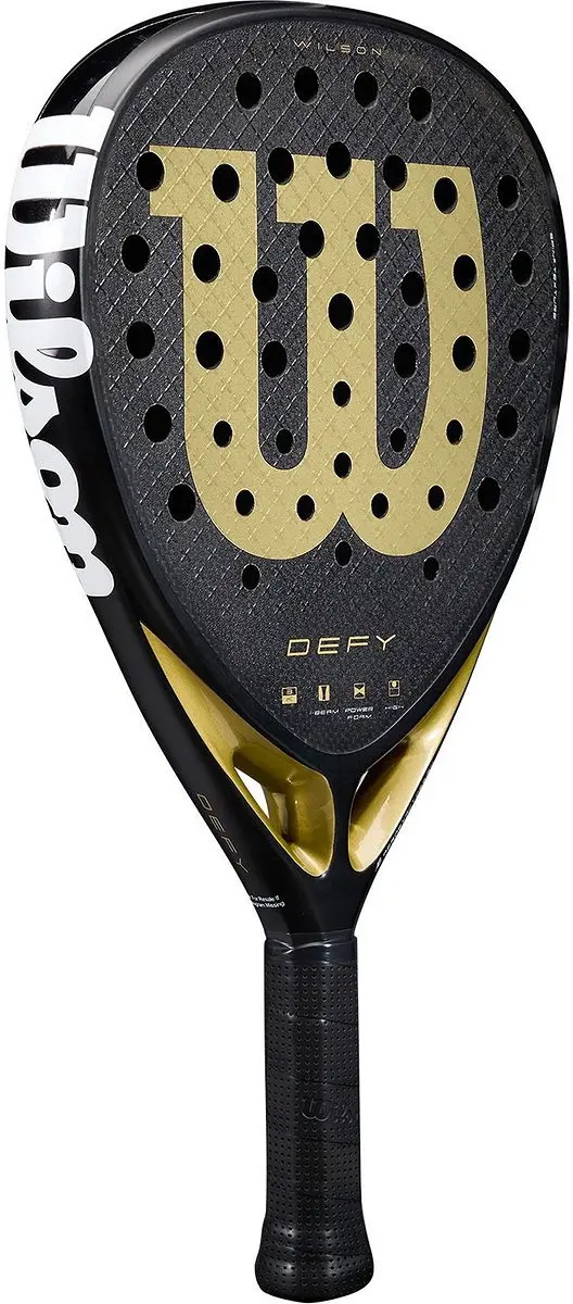 Wilson Defy V1 3K Padelracket - L2 - Zwart/Goud