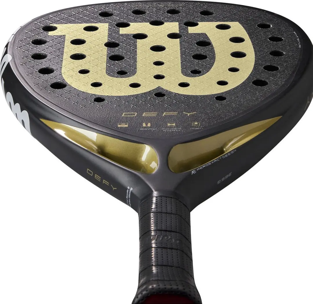Wilson Defy V1 3K Padelracket - L2 - Zwart/Goud