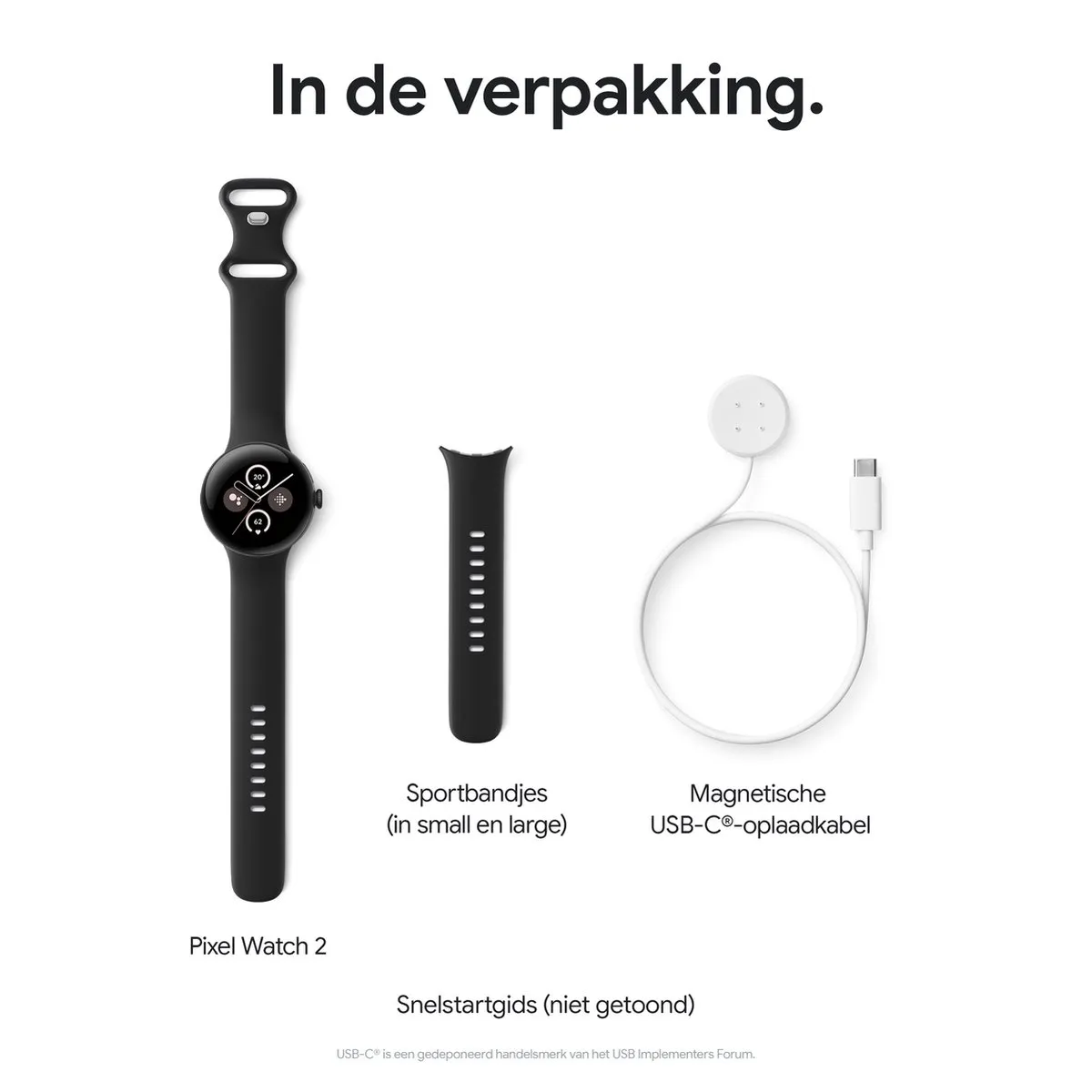 Google Pixel Watch 2 - 41mm - Zwart