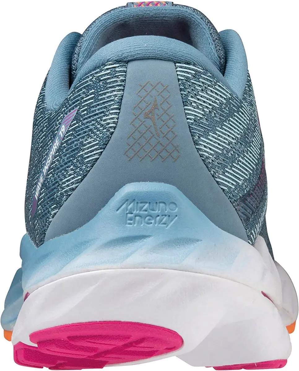 Mizuno Wave Inspire 19 Sportschoenen - Maat 38 - Blauw/Wit