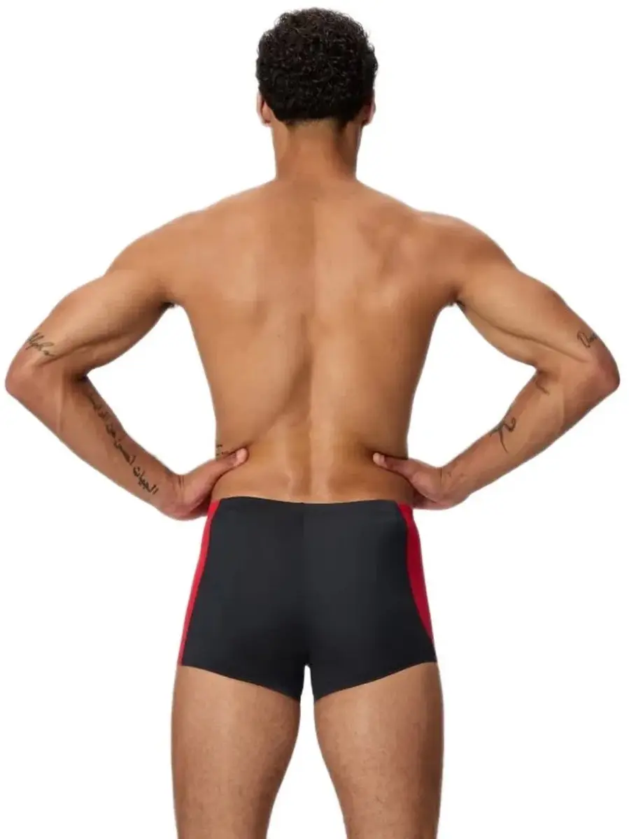 Speedo Solid Splice Aquashort Heren - S - Zwart/Rood