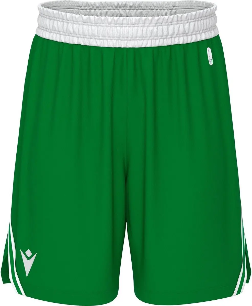 Macron Kansas Eco Basketbalshort Heren XS - Groen/Wit - afbeelding 6 van 6