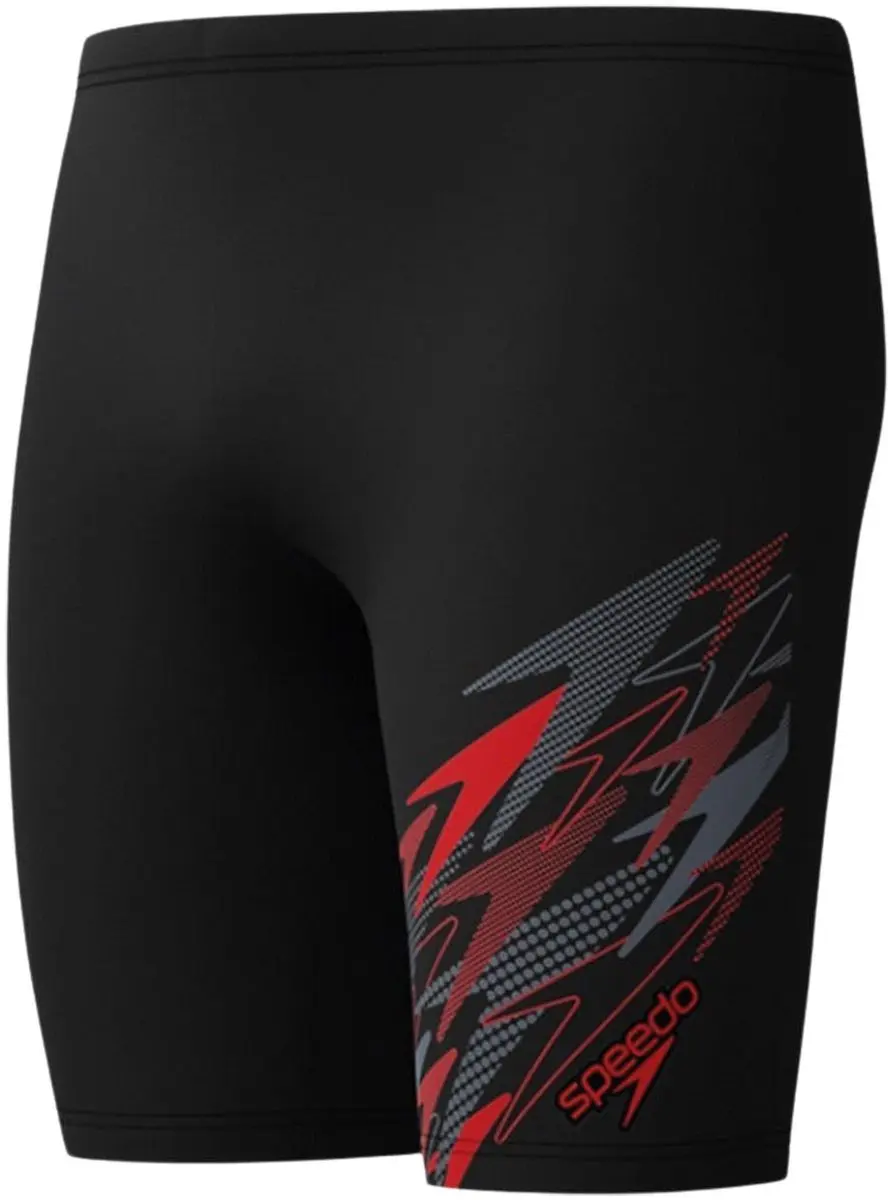 Speedo Medley Logo Jammer Heren - S - Zwart/Rood