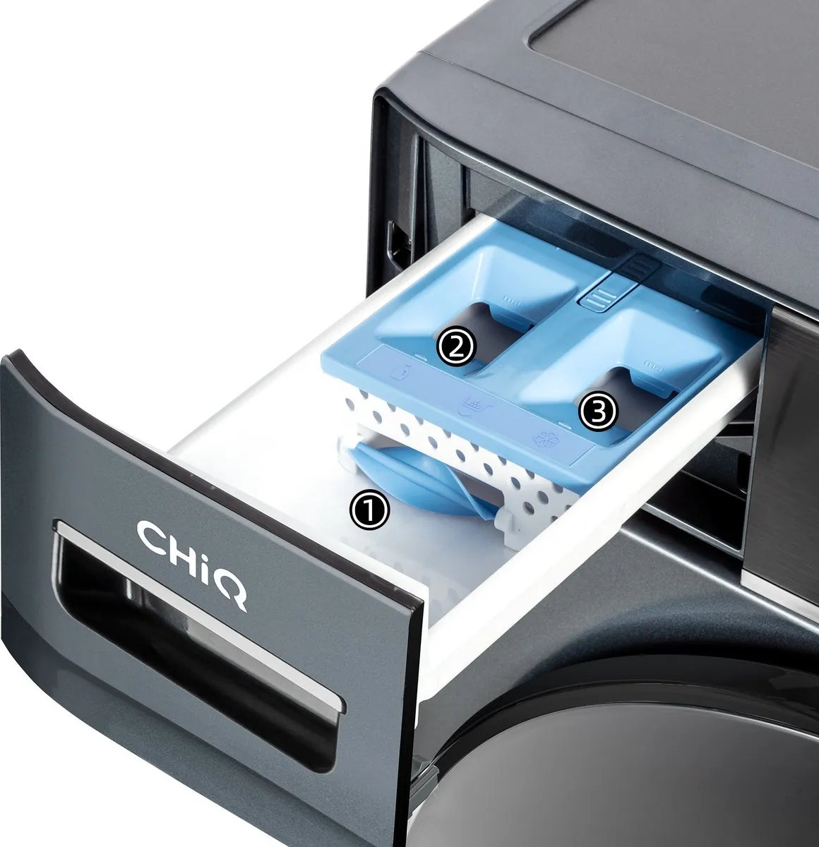 CHiQ CFL90-14586IM3XA Wasmachine 9kg - 16 Programma's - Grijs