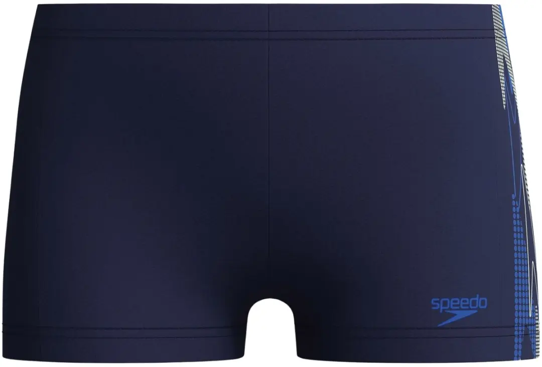 Speedo Plastisol Placement Zwemboxer Jongens 176 - Navy/Blauw/Groen