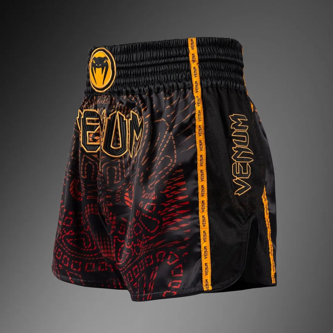 Venum Quetzal Fury Muay Thai Shorts - L - Zwart/Fury/Rood/Mandarijn