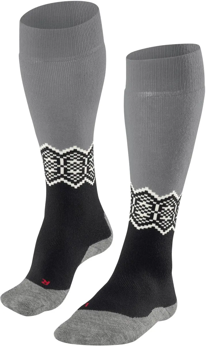 FALKE SK2 warm dik wol functioneel materiaal skisokken heren zwart