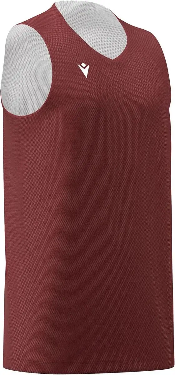 Macron Idaho Reversibel Shirt Kinderen - Bordeaux/Wit 134/140