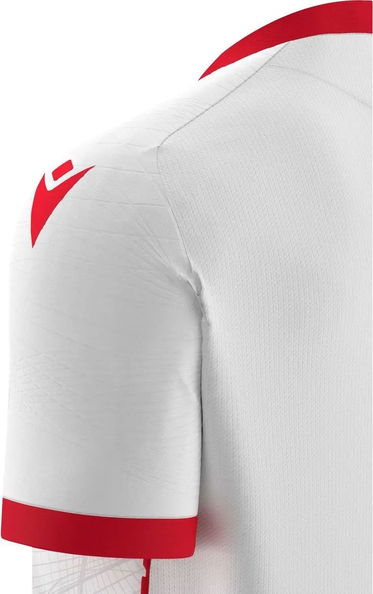 Macron Wyvern Eco Shirt Korte Mouw Heren XXL - Wit/Rood