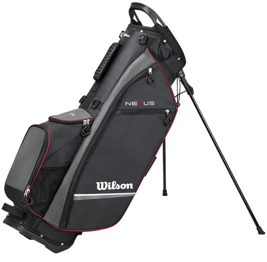 Wilson Nexus Golftas standbag zwart grijs rood