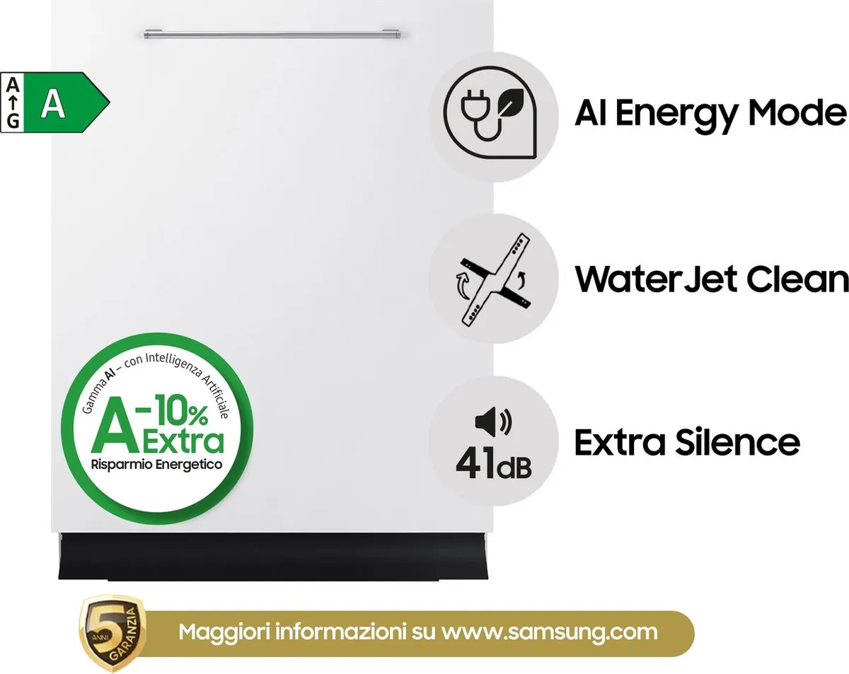 Samsung DW60CG880B00ET Inbouwvaatwasser 14 Couverts - afbeelding 6 van 6